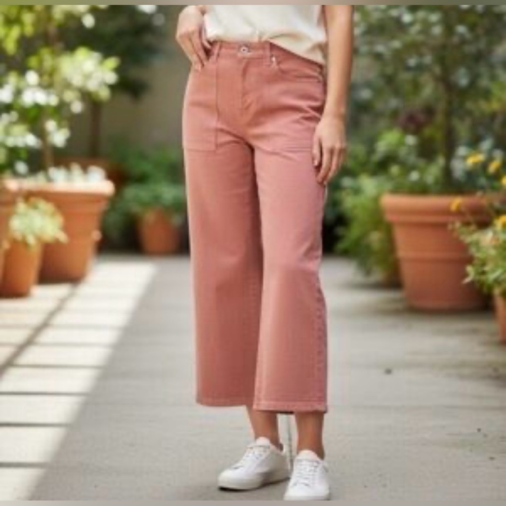 NWT Joie Women’s Size 29 Guava Shelly High Rise Utility Jeans - Picture 2 of 14
